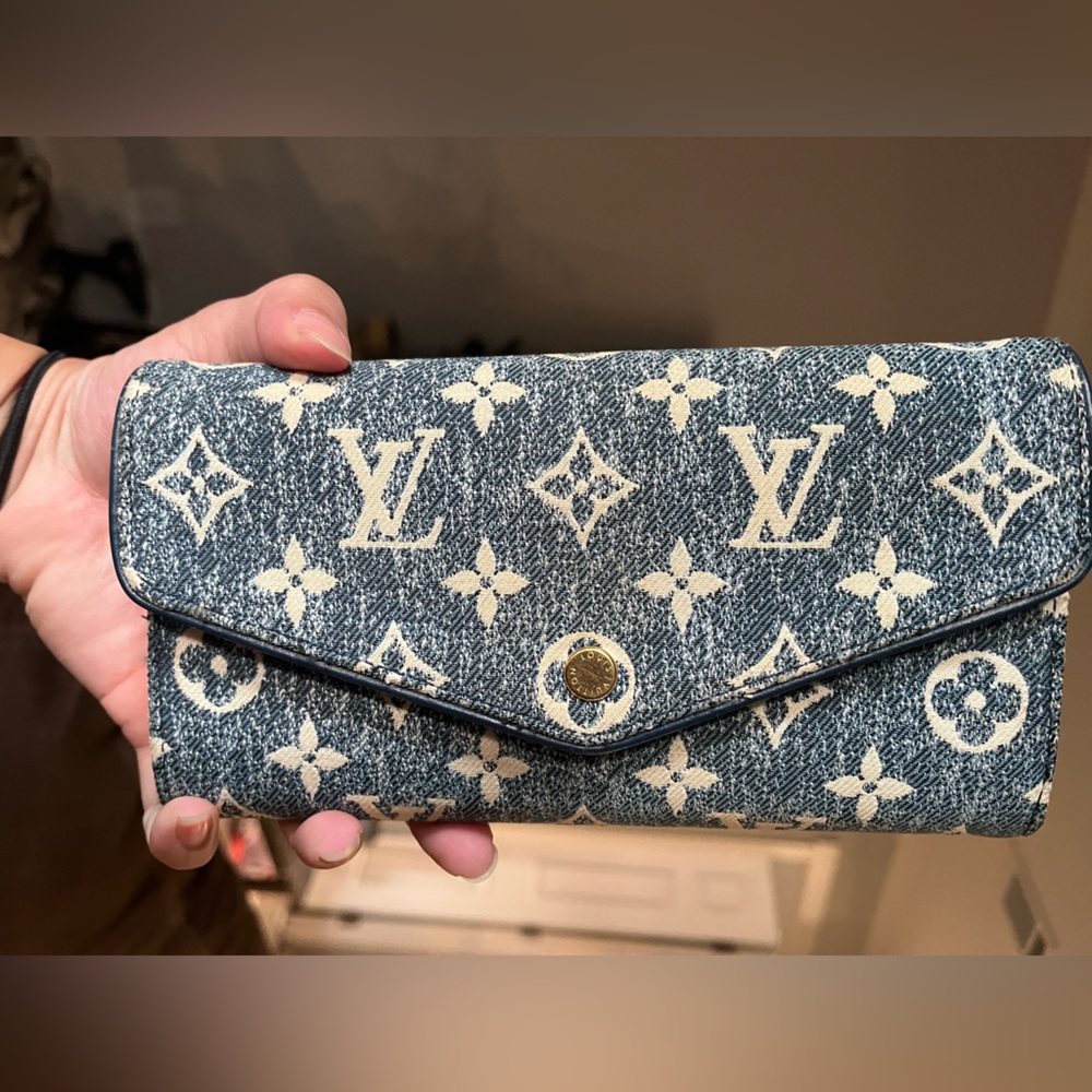Louis Vuitton Monogram Jacquard Denim Sarah Wallet